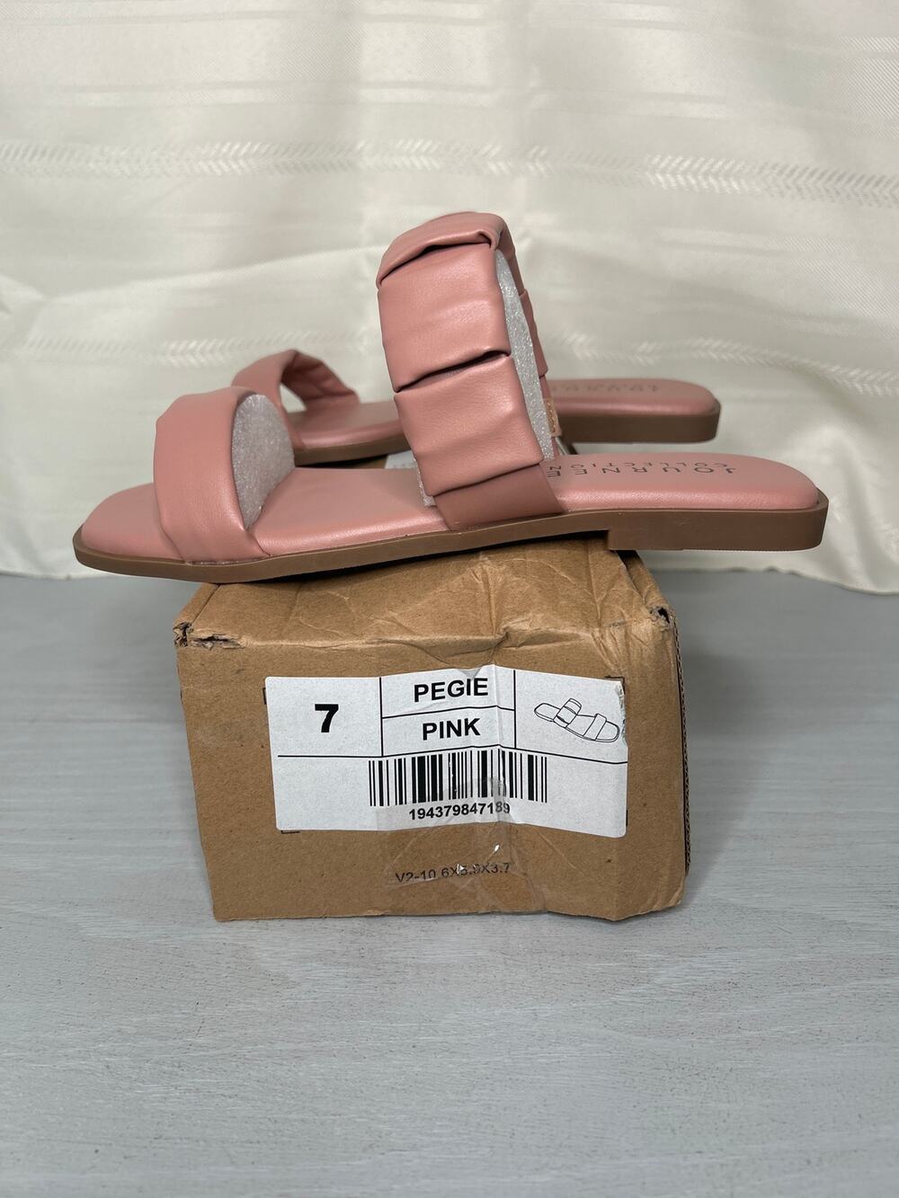 Journee Collection Pegie Multi Strap Flat Sandals Pink Size 7